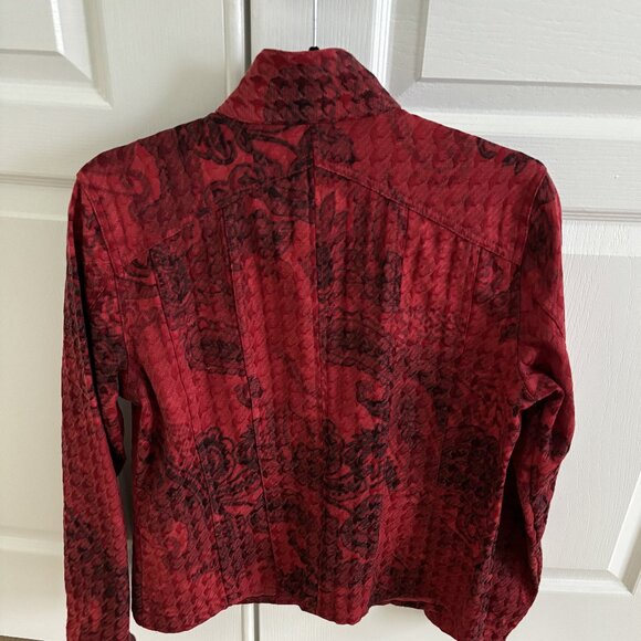 CHICO's Red & Black Fall Jacket - Picture 2 of 4